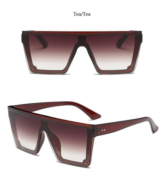 Classic Male Big Black Sunglasses For Men & Women New Fashionable Design New Mirror Pink Square Oversize Square Sunglasses for Women Men