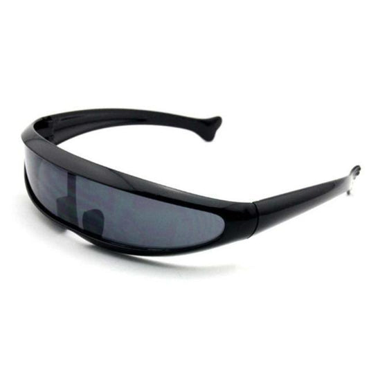 Classic Narrow Cyclops Visor Style Sunglasses For Men & Women Laser Eyeglasses Trendy Mirrored Lens Eyewear Glasses Cyclops Sunglasses Robot Space Costume Color Mirrored Lens
