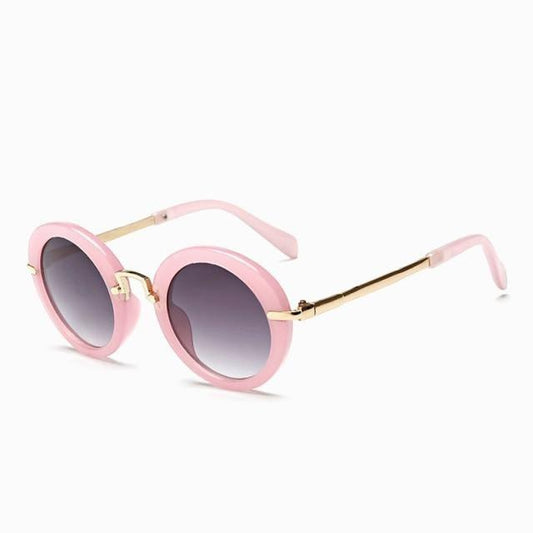 Cute Round Polarized Sunglasses for Kids Girls Boys UV400 Protection Fashionable & Children's Sunglasses New Cute Baby Round Frame & Colorful Sunshade Mirror For Kids