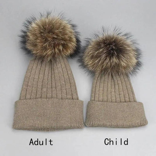 Cute Winter Warm Comfortable Cap Detachable Pom Pom Autumn Super Soft Fashionable Caps For Adults And Kids
