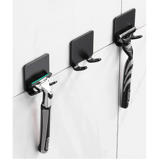 Decorative Hook 2 Pcs Punch Free Razor Holder Storage Hook Wall Men Shaving Shaver Shelf Bathroom Razor Rack Wall Bathroom Accessories