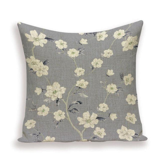 Decorative Plant Flower Throw Pillow Cover Soft Linen Cushion Cover For Living Room Couch Sofa Patio Outdoor Home Decor Decorative Plant Flower Throw Pillow Covers For Couch Sofa Bed Modern Quality Design Cushion Cover 45x45cm
