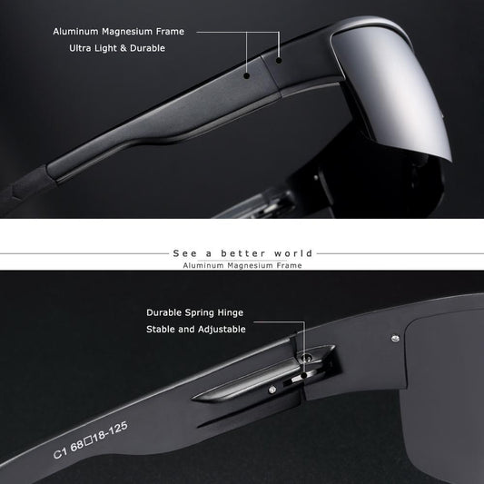 Luxury Elegant Retro Moder Oversized Square Polarized Famous Sunglasses For Male and Female With UV400 Protection