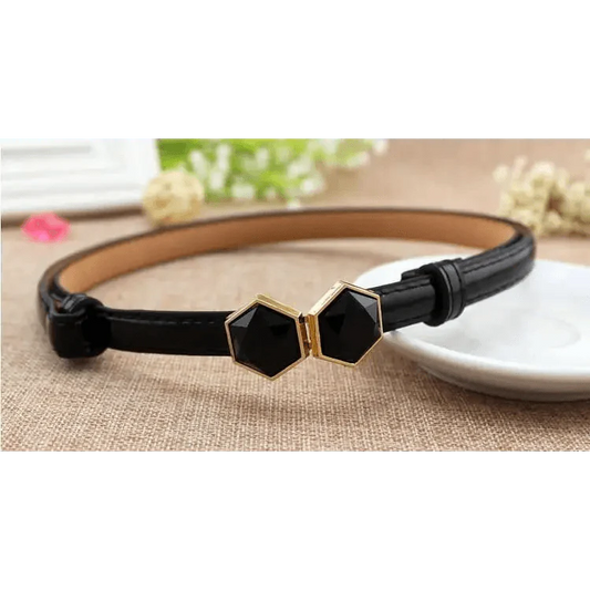 Elegant Thin Adjustable Belt PU Leather One Size Buckle Women Waistbands Multiple Colors Belts For Women