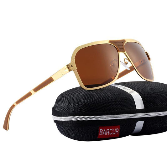 Brand Designer Driving Sunglasses for Men Polarized Sunglasses Men in Aviation Retro Design With High Quality Full Metal Frame and UV400 Protection