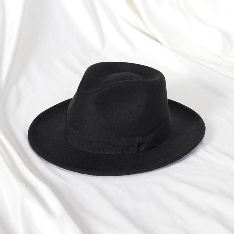 Gentleman New Fashion Men Fedoras Hat Jazz Hat With Bow Tie Fedora Hats Fashionable Classic Wide Brim Hat Elegant Soft Outdoor Cap Casual Hat For Daily Wear