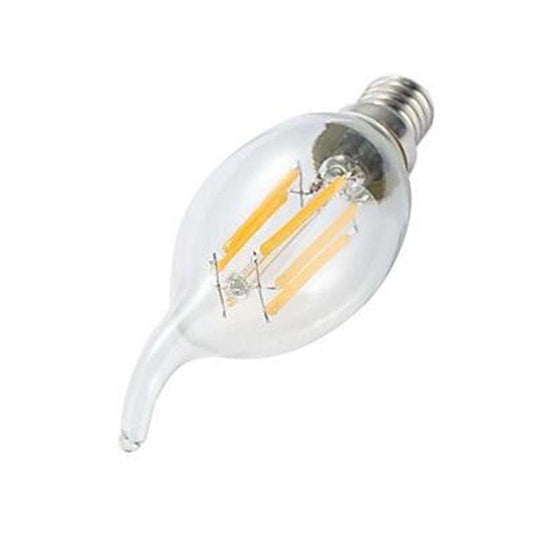 LED Filament Bulb E14 4W/6W AC220V Glass Shell 360 Degree C35 Edison Retro Candle Light Warm/Cold White LED Candelabra Bulb 25W Equivalent 250 Lumens, 3000K Soft White 2W Filament Dimmable LED Chandelier Light Bulbs