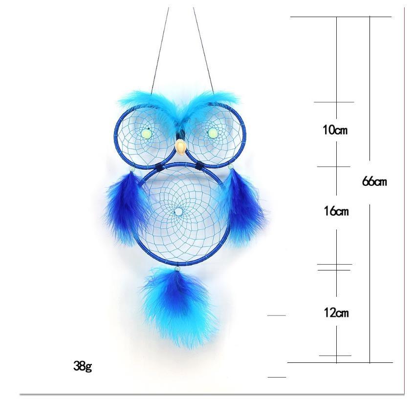 Lovely Owl Dream Catcher Wall Hanging Ornament Large Handmade Perfect Gift Design Dreamcatcher Decoration For Kids' Bedroom Dorm Nursery Chic Ornament Craft Eyes Can Be Glowed In Darkness