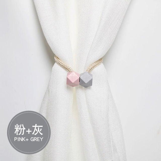 Magnetic Solid Color Curtain Hooks Tiebacks Tie Backs Buckle Clips Holdbacks Curtain Tiebacks For Living Room Bedroom Decoration Magnetic Curtain Tiebacks Decorative Magnetic Curtain Straps No Tools Required Convenient Window Treatment Holdbacks