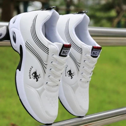 Men's Leather Autumn Shoes Casual Sneakers Tennis Fashion White Trainers Sneakers Casual Leather Fashion Sneakers Breathable Sports Running Sneakers