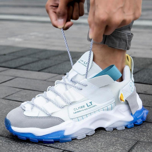 Mens Running Multi Color Sneakers Mesh Breathable Outdoor Sport Walking Fashion Sneakers High Top Casual Shoes Athletic Walking Mesh Comfortable Sports Sneakers