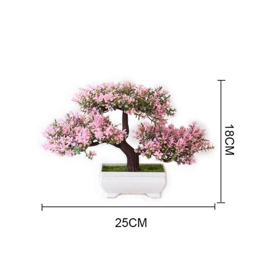 New Artificial Plants Pine Bonsai Potted Decorative Green Small Trees Fake Flowers Ornament For Home Garden Decoration