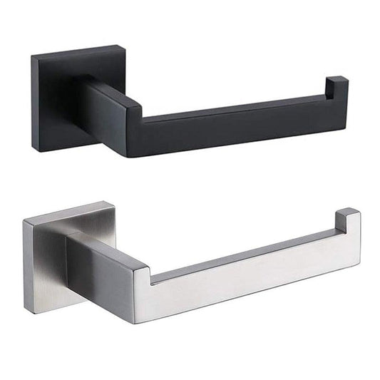 New Matte Black Toilet Paper Holder Wall Mount Tissue Roll Hanger 304 Stainless Steel Bathroom Accessories Toilet Paper Holder Tissue Roll Holder Hanger Stainless Steel Matte Black Bathroom Lavatory Hardware Wall Mount 14.5cm