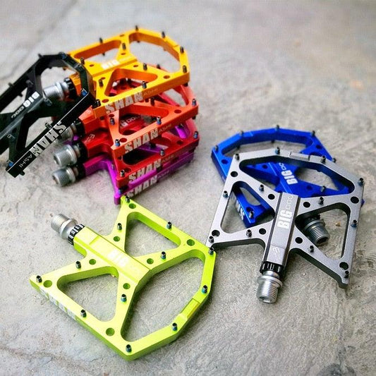 New Ultralight Bicycle Pedals Part Anti-Slip Aluminum Body Road Flat Foot Cycling Sealed 3 Bearing Mountain Bike Pedal Mountain Bike Pedals, Ultra Strong Machined Bicycle Flat Alloy Pedals Non-Slip