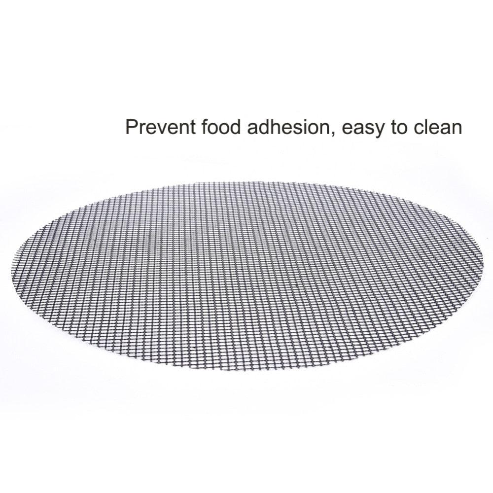 Non-Stick Frying Pan Pad Round Liner Sheet Barbecue Grill Mat Tools For Microwave Oven Outdoor BBQ Accessories Multifunctional Food Grade Non-Stick Reusable Grill Mat for Gas Grill for Charcoal Grill BBQ Things