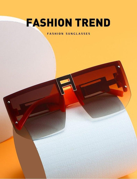 Oversized Square Shape New Rimless Sunglasses For Women New Classic Big Frame & Luxury Branded Vintage Frameless Sun Glasses For Men IN Decent & Attractive Shades Of Eyewear