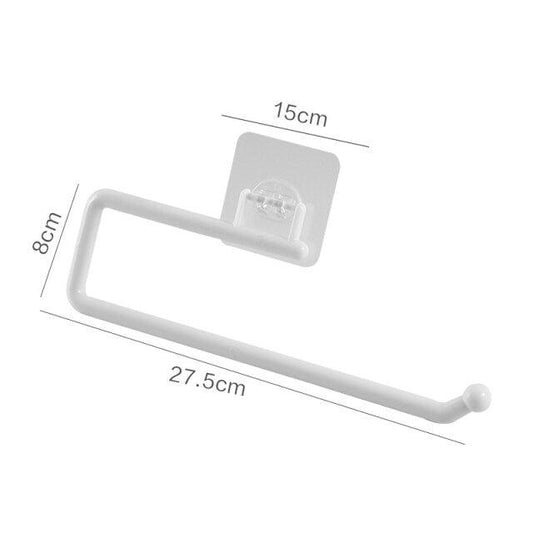 Perforation-Free Kitchen Toilet Paper Holder Special Paper Towel Rack Cling Film Storage Rack Toilet Paper Rag Holder Wall Mount Self Adhesive Toilet Paper Holder Durable Stainless Steel Brushed Nickel Toilet Paper Roll Holder Modern No Drilling