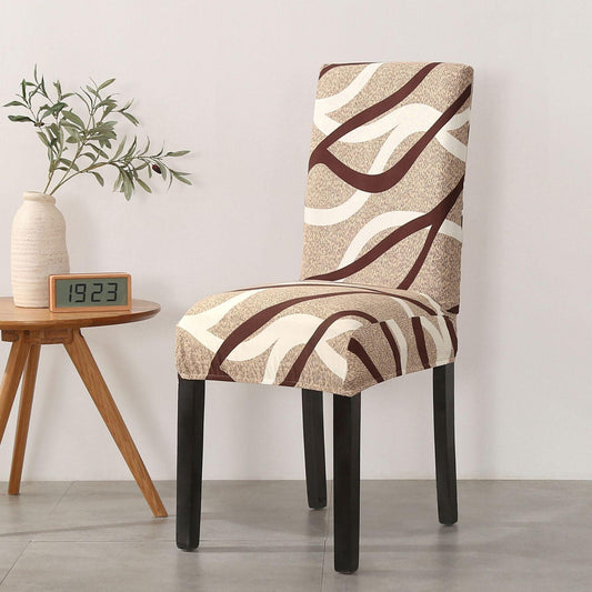 Print Pattened Dining Chair Cover Spandex Elastic Chair Slipcover Stretch Case For Chairs Wedding Hotel Banquet Fit Stretch Short Dining Room Chair Covers with Printed Pattern Banquet Chair Seat Protector Slipcover For Home Party Hotel Wedding Ceremony
