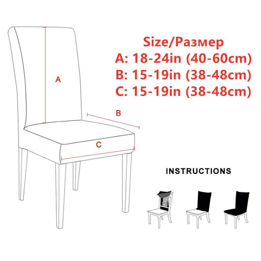 Printed Chair Cover Spandex Stretch Durable Soft Seat Chair Covers Slipcovers for Kitchen Dining Room Wedding Banquet Hotel Chair Covers for Dining Room Stretch Spandex Removable Washable Anti-dust Seat Slipcover Protector for Hotel Office Ceremony