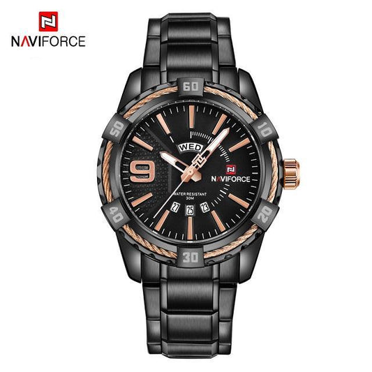 Men's Luxury Stainless steal Waterproof Watch With Day And Date Display Unique Design Perfect Gift In Modern Metal Men Wrist Watch Design