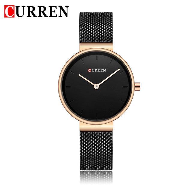 Women's Casual Stainless Steel Watch With Knitted Bracelet Excellent Background Unique Design Perfect For Her