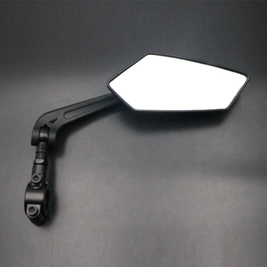 New Scratch Resistant Glass Lens Rear View Mirror Bike Cycling Clear Wide Range Back Sight Rearview Reflector Adjustable Handlebar Rotatable Bicycle Rear View Glass Mirror Wide Angle Acrylic Safety Mirror New Scratch Resistant Glass Lens