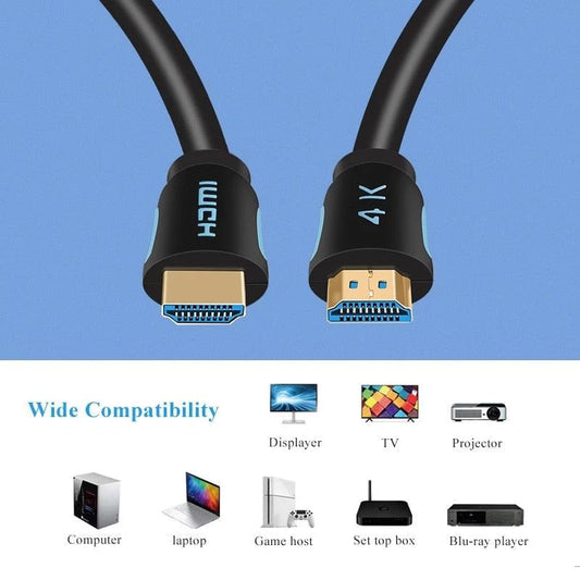 4K HDMI Cable HDMI 2.0 Ultra HD Audio Wire HDMI Splitter Digital Cord High Speed 18Gbps HDMI 2.0 Cable 4K HDR 2160P For TV Projector Laptops Gaming