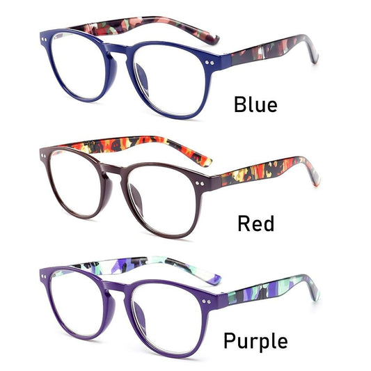 Luxurious Women Cat Eye Reading Glasses Vintage Presbyopia Eyeglasses Fashion Flower Print Reading Glasses Blocking Readers Vintage Cat Eye Eyeglasses Anti Glare Filter UV Diopter +1.5 +.2.0+2.5+3.0 +3.5 +4.0
