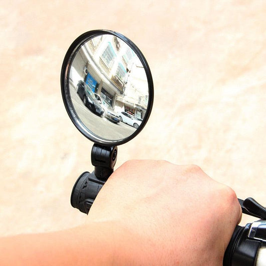 Bike Electric Scooter Rear View Mirror Bicycle Large View Convex Mirror Retro Reflector Modification Rearview Mirror Scooter Adjustable Rear View Glass Bicycle Mirror Reflector Compatible For Bike