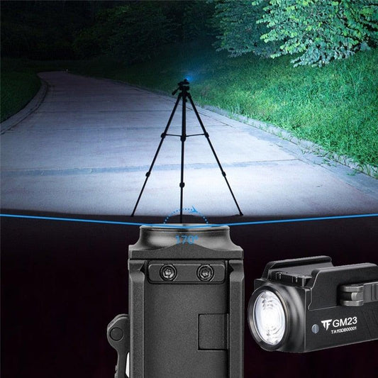 Rechargeable Spotlight Flashlight Waterproof Adjustable High Lumen Super Bright USB LED Tactical Flashlight Gift Giving Torch Rail Mounted Flashlight For Outdoor Camping Hiking Fishing Jogging Walking