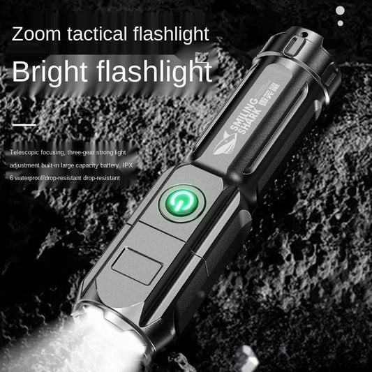 Rechargeable Zoomable Portable LED Super Bright Flashlight Special Forces Strong Light Outdoor Night Household Flashlight Special Filter Lens For Medical Chemical Bioinstrumentation Rock and Mineral Fluorescent Glowing