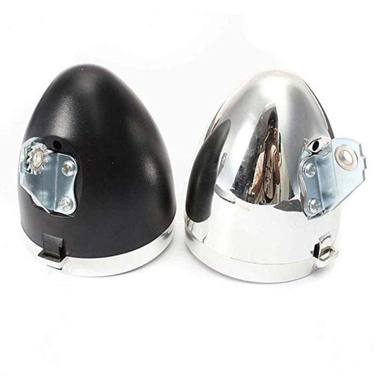Retro Vintage Bicycle LED Front Light Headlight Safety Warning Night Light Bike Decoration Black Silver Bicycle Bike Front Light Lamp Headlight Vintage Flashlight Headlamp