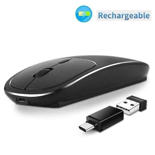 Silent White Slim 2.4G Wireless Rechargeable USB Portable Mouse Ultra Thin 1600DPI Noiseless Ergonomic Mice For Laptop