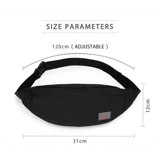 Simple Style Fanny Pack for Running Cycling Workout Men Women Waist Pouch Bag Black Classic Women Belt Bag Pouch For Money Phone Black Bum Hip Bag
