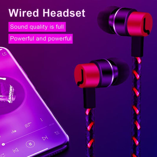 Sports Headphones Wired Gaming In Ear Earbuds Monitor Earphones With Mic Stereo Sound Volume Control 3.5mm Wired Headphones With Bass Earbuds Stereo Earphone Music Sport Gaming Headset With Mic Simple Earphones