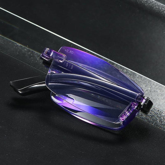 Stylish Fashionable Blue Light Blocking Rimless Reading Glasses Women Men Simple Modern Square Frameless Diopters Glasses Frameless Reading Glasses Blue Light Blocking Rimless Computer Reader Lightweight Anti Glare Filter Eyeglasses