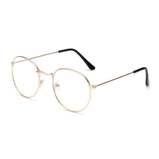 Stylish Reading Glasses With Metal Round Frame For Men & Women Blue Light Blocking Glasses for Women Men Round Metal Frame Clear Lens Computer Eyeglasses