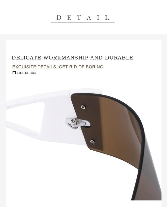 The New Sports Polarized Sunglasses UV400 Outdoor Cycling Glasses Sunglasses For Women & Men New Blue Frame Rimless Rectangle Shape Sun Glasses For Unisex Design New Mirrored Wind Proof Sport Eyeglasses For Sunglasses