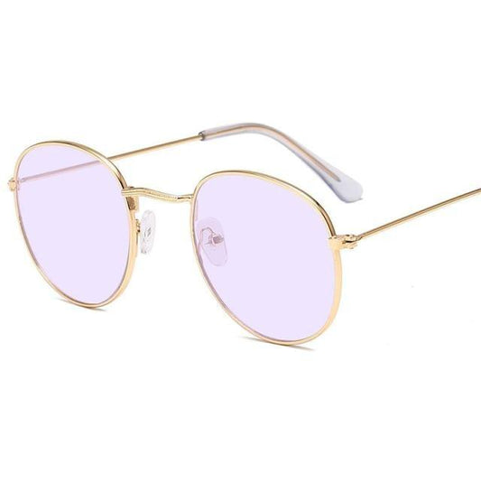 Unisex Small Frame Design Round Shape Sunglasses For Women/Men Vintage Design Glasses Outdoor Fashion Sun Glasses Ultra-Lightweight Comfort Frame Sunglasses Metal Frame UV 400 Protection