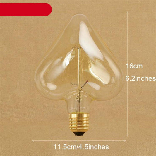 Vintage Living Room Decoration Edison Bulb Heart Retro Bulbs Decor Lamp Vintage Lamp And Home Decor Holiday Night Light Lamp LED Vintage Heart Shaped Light For Bedroom