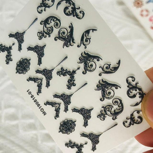 Winter Christmas Acrylic Engraved Nail Sticker Colorful Snow Design Decals Nail Water Slide Decals Nail Art Stickers Decals Christmas Snowflake Bronzing Christmas Slider Nail Art 3D Decals Decoration Decals Snowflakes Elk Bear Christmas Xmas Stickers
