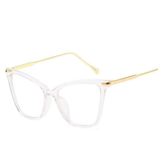 Women Luxury Cat Eye Sunglasses For Women Glasses Oversized Frame Transparent Lens Eyeglasses Computer Optical For Prescription Glasses For Women