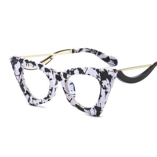 Womens Cat Eye Glasses Frame Fashion Designer Prescription eyeglasses With Clear Lens Fashion Cat Eye Womans Optical Glasses Prescription Lens Small Frames Women Transparent Glasses Eyeglasses Frames