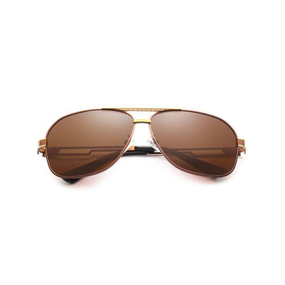 Luxury NEW Model Business  Men Square Polarized Sunglasses Male Eyewear Aviation Alloy Frame With UV400 Protection and High Quality Metal Frame