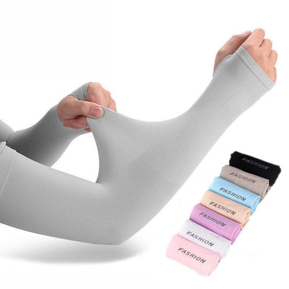 1 Pair Sport Sun Protection Arm Covers Cooling For Men Women Summer Sunblock Cycling Driving Golf Running Unisex Elbow Cover Outdoor Cycling Running Fishing Driving Cool Anti-UV Arm Sleeves For Workout