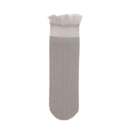 1 Pair Woman Socks Spring New Fashion Socks Solid Color Women Soft Cute Long Socks For Women Mesh Thin Socks High Quality Cotton Invisible Socks For Women