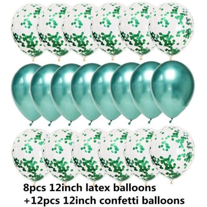 10/20 Star Metallic Confetti Latex Transparent 12inch Balloons For Baby Shower Birthday Party Wedding Decoration