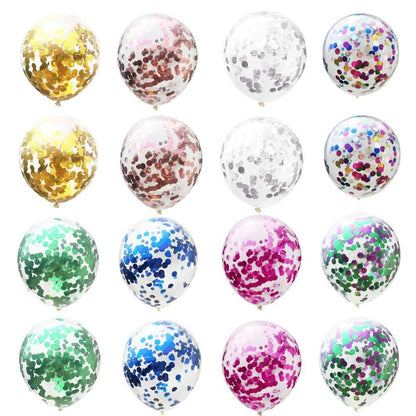 10/20 Star Metallic Confetti Latex Transparent 12inch Balloons For Baby Shower Birthday Party Wedding Decoration