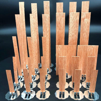 10pc 6-13cm Wooden Candles Wick With Sustainer Tab Candle Wick Core For DIY Candle Handmade Wooden Wick Soy Parffin Wax Wick DIY Candle Making
