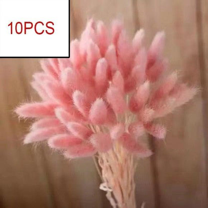 10PCS Bulrush Natural Dried Flowers Artificial Pampas Grass Decor Phragmites Fake Flower Wedding Home Decoration Floor Vase Filler for Living Room Kitchen Decor